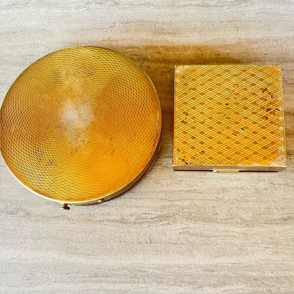 Two vintage powder compacts